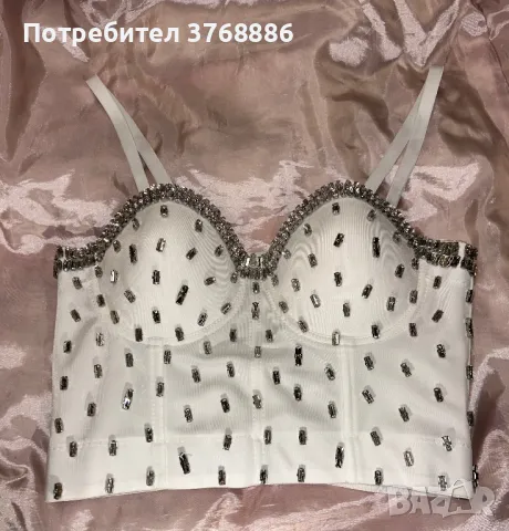 Бюстие/топ/корсет с камъни, снимка 2 - Корсети, бюстиета, топове - 50419360