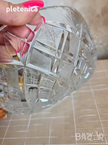 Красива кристална купа , снимка 3 - Други ценни предмети - 50591619