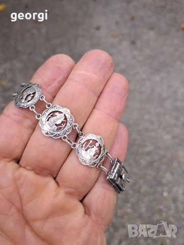 египетска сребърна гривна уникат , снимка 15 - Гривни - 52047751