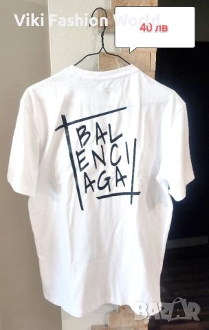 BALENCIAGA 2024 NEW Design тениска бяла , снимка 3 - Тениски - 45569279