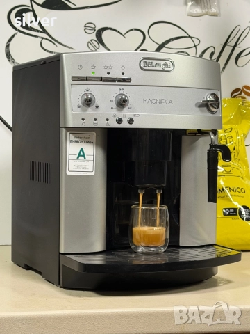 Кафемашина кафе автомат delonghi magnifica с гаранция, снимка 5 - Кафемашини - 52543903