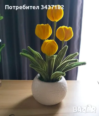 Ръчно изработени цветя! Оригинален подарък за Вашите празници, снимка 17 - Декорация за дома - 48959419