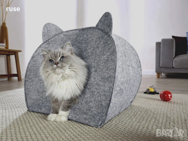 НОВИ! Хралупа къща за котки с мека възгавница , снимка 4 - За котки - 52399185