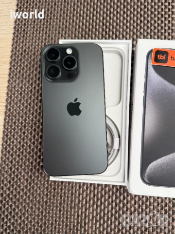 1TB❗️iPhone 15 Pro❗️ Лизинг от 55лв/м ❗️ Black Titanium 1000GBb) черен, снимка 5 - Apple iPhone - 52401625