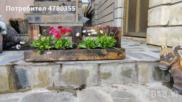 Дървени саксийници, снимка 5 - Саксии и кашпи - 54007129