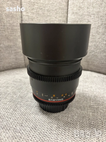 Обектив Samyang 85mm T1.5 VDSLR (Nikon F) – Отличен за портрети, снимка 8 - Обективи и филтри - 53611374