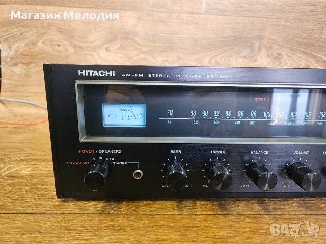 Hitachi SR-302 Stereo Receiver Ресивър Усилвател с радио – Ретро класика / Vintage Audio, снимка 3 - Ресийвъри, усилватели, смесителни пултове - 52361172