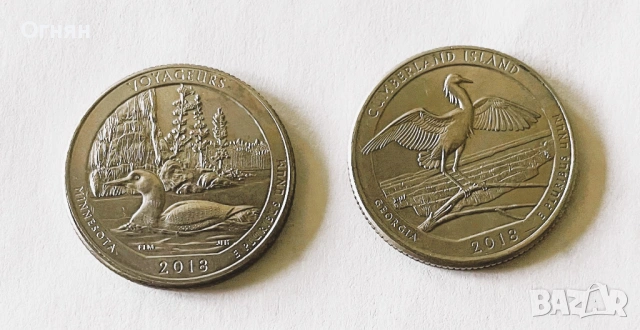 1/4 (четвърт) долар САЩ Национални паркове, снимка 5 - Нумизматика и бонистика - 49881446