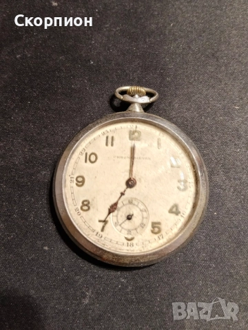 Швейцарски джобен часовник - Hronometre - Военен образец, снимка 6 - Джобни - 49537150