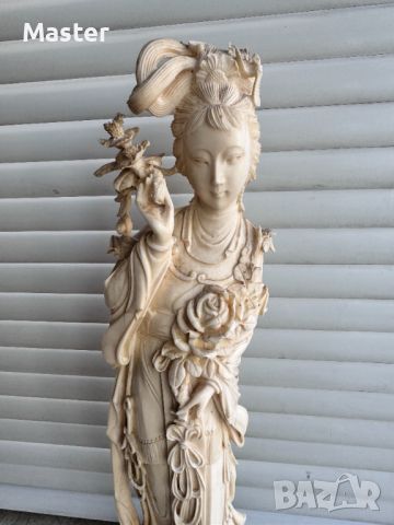 Фигура на Китайска принцеса от слонова кост, династия Цин, снимка 9 - Антикварни и старинни предмети - 45268378