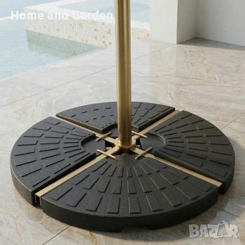 Основа за конзолен градински чадър — 4 броя тежести, UV защита, снимка 2 - Градински мебели, декорация  - 53896039