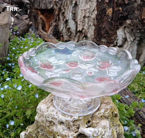 Малка стъклена фруктиера , снимка 3 - Аксесоари за кухня - 54174563