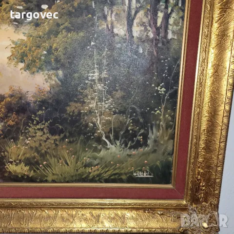 разкошен голям пейзаж масло върху платно внос от западна Европа, снимка 6 - Картини - 50401707