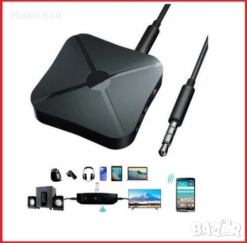 Bluetooth / Блутут трансмитер , Аудио безжичен приемник - предавател , AUX , 2RCA, снимка 3 - Други - 45324645
