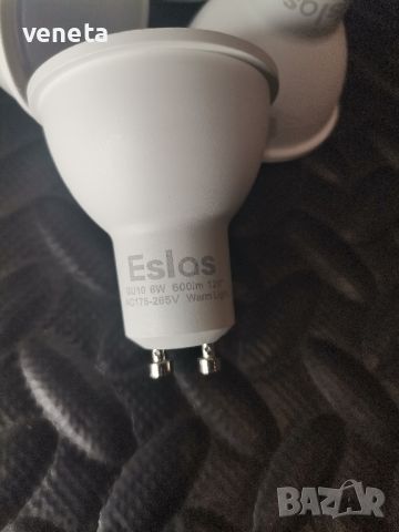 Eslas GU10 LED топло бяла крушка, 6W 600LM 3000K, еквивалент на халогенна крушка 60W, снимка 5 - Лед осветление - 46787530