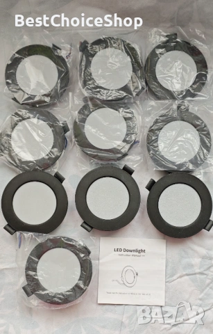 Grebeam 5W LED тавански лампи, лунички за вграждане 230V, 450LM, 4000K комплект 10бр., снимка 2 - Лампи за таван - 53194305