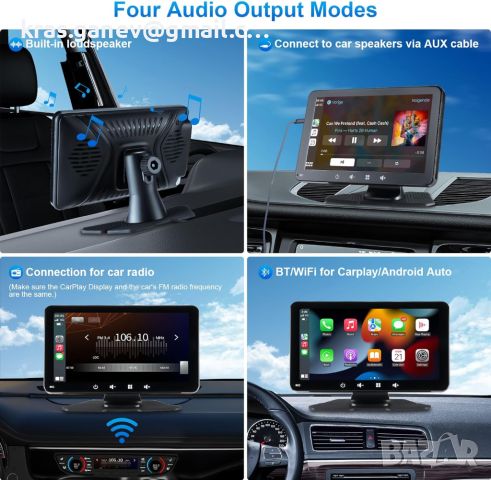 Woibugee Android Auto Wireless Apple Carplay Car Radio, 7-инчов дисплей IPS, снимка 5 - Аксесоари и консумативи - 45586169