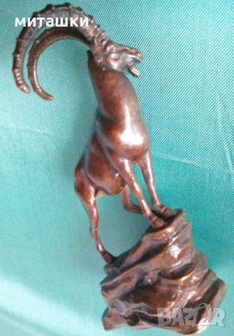 Бронзова статуетка планински козел муфлон, снимка 6 - Статуетки - 53732363