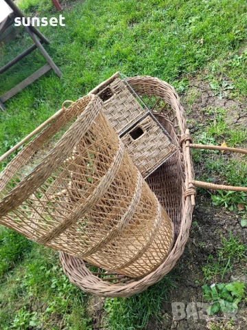 РАТАНОВА кошница, голям ПЛЕТЕН кош, снимка 2 - Декорация за дома - 50674755