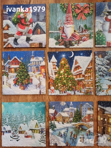 Коледни пана украсени със сняг, снимка 2 - Коледни подаръци - 52105483