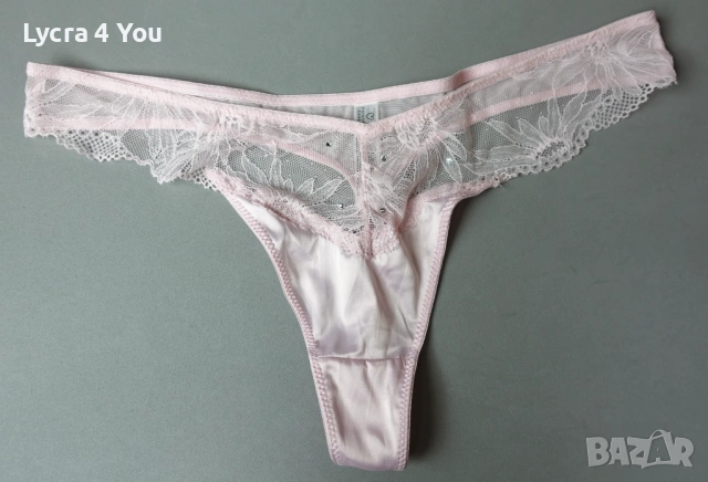 Primark L луксозни светло розови прашки от сатен и дантела