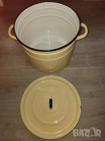 ДВЕ ЕМАЙЛИРАНИ ТЕНДЖЕРИ, снимка 2 - Съдове за готвене - 51836628