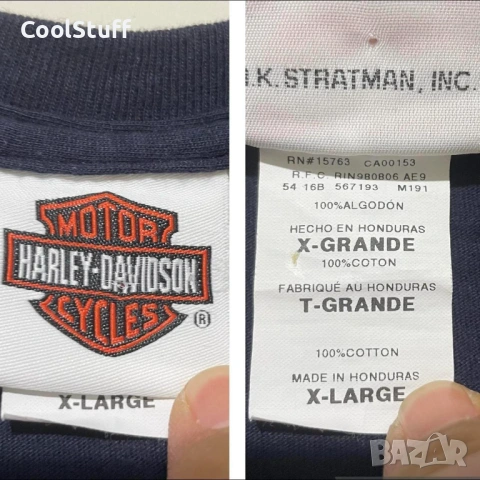 Тениска Harley Davidson Размер XL, снимка 3 - Тениски - 53927272