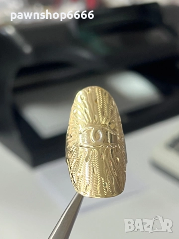 Златен пръстен 14 К, снимка 5 - Пръстени - 52824927