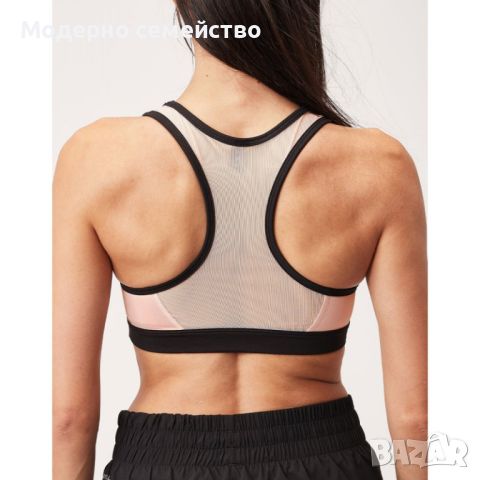 Дамско спортно бюстие puma mid impact 4keeps graphic bra pink, снимка 2 - Потници - 46789720