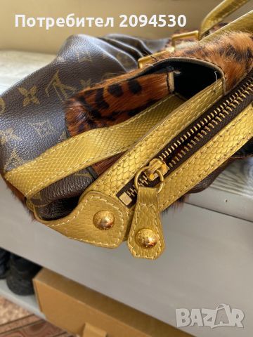 Естествен косъм и кожа ,чанта Louis Vuitton , снимка 8 - Чанти - 45912475