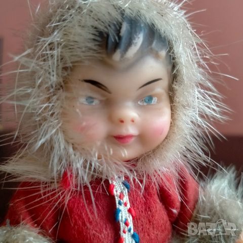 Винтидж ескимоска кукла K.Schrickel 10.5 см, снимка 12 - Колекции - 45809265