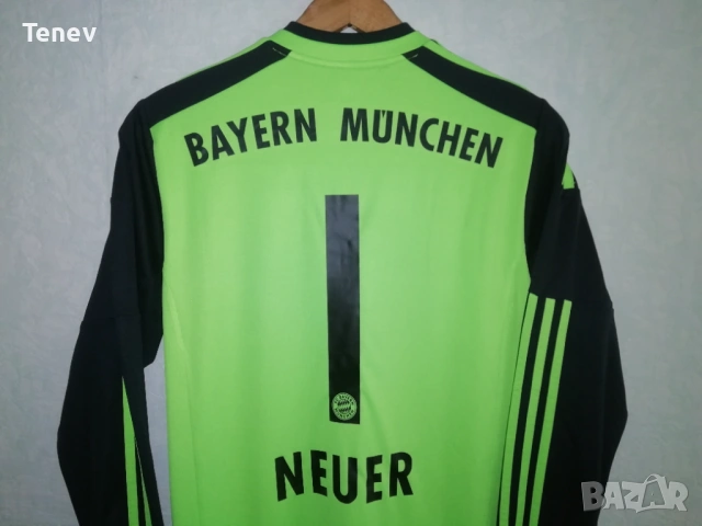 Bayern Munich Neuer Adidas оригинална тениска фланелка екип Байерн Мюнхен вратарски Нойер , снимка 3 - Спортни дрехи, екипи - 47381773
