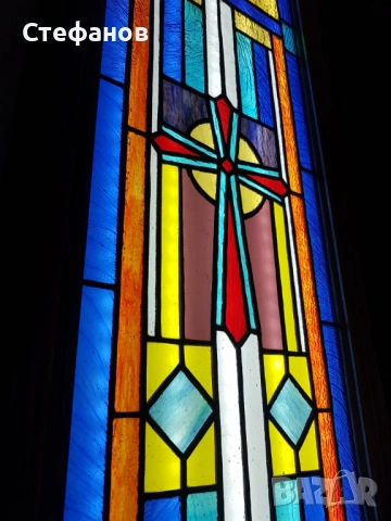 Витражно пано с LED осветление, техника "Тифани", снимка 9 - Декорация за дома - 53388616
