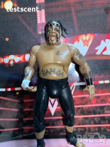 Екшън фигура WWE Umaga Умага Deluxe Aggression Series Умага Самоа Samoa jakks 2005 , снимка 4 - Колекции - 49511951