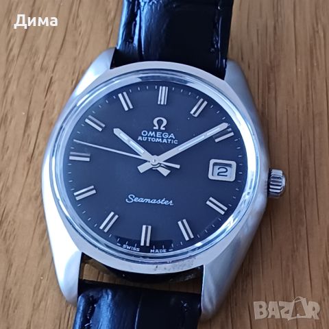 Omega Seamaster Автоматичен, Черен циферблат, 36 мм, Дата, 24 Камъка, снимка 12 - Мъжки - 46692811