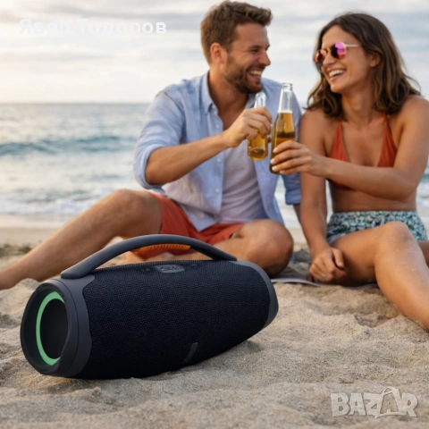 Преносима караоке тонколона с 2 микрофона B21 BOOMBOX - мощен звук и RGB Led осветление, снимка 3 - Караоке - 53801599