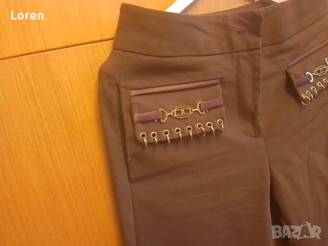 *Elisabetta Franchi*Кафяв дамски панталон , снимка 5 - Панталони - 54144766