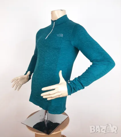 The North Face Knit Base Layer - Оригинална мъжка блуза с цип р-р S, снимка 2 - Блузи - 49553256