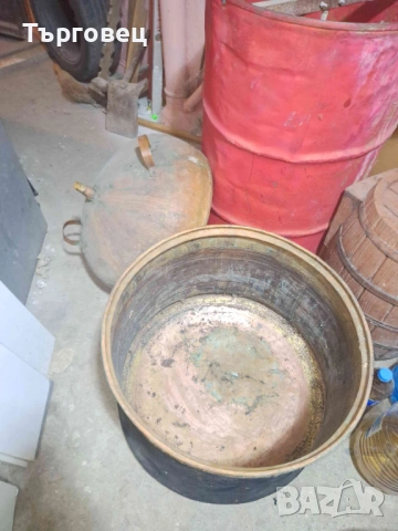 Стар меден дебелостенен казан за варене на ракия 120 литра  -пълен комплект, снимка 2 - Други стоки за дома - 47172504