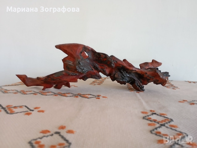 Скулптура, абстрактна пластика от дърво в 3 проекции, - "Танцуващата гора" 1987 г, уникат, снимка 10 - Колекции - 47714692