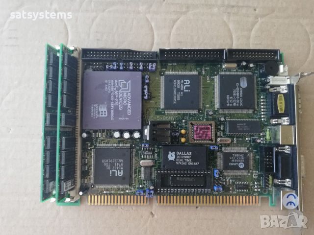 SSC-5X86HVGA REV:1.4 ICP Board ISA Slot Industrial Motherboard CPU+RAM, снимка 11 - Дънни платки - 46514309