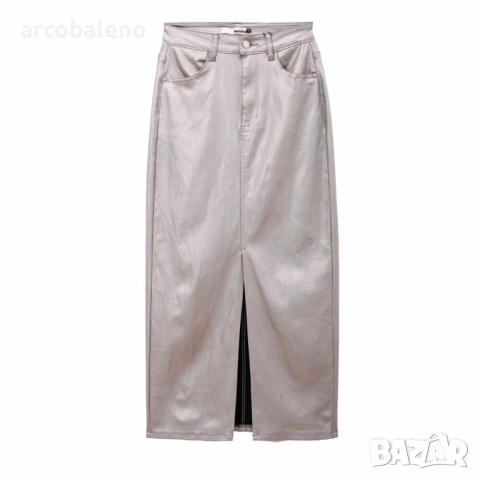 Дамска дълга пола от еко кожа, 4цвята , снимка 4 - Поли - 52506812