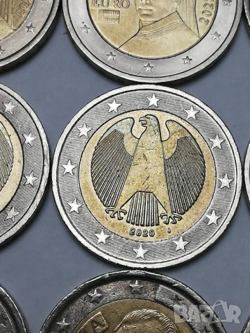 лот от 22 монети от 2 евро различни държави, снимка 3 - Нумизматика и бонистика - 47791967