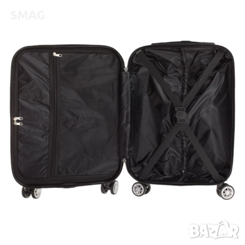 Куфар с колелца 58л, сив метален_1245725, снимка 5 - Куфари - 52188610