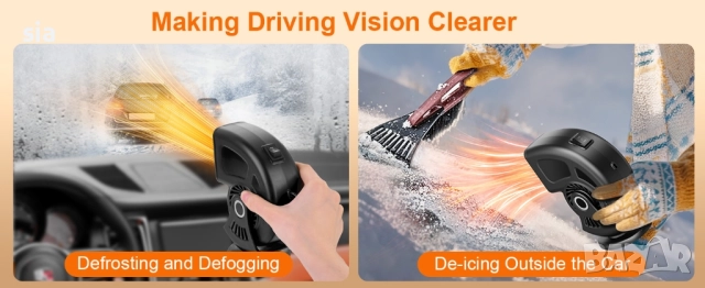 Печка за кола, Мини, 12V, снимка 6 - Аксесоари и консумативи - 52316363