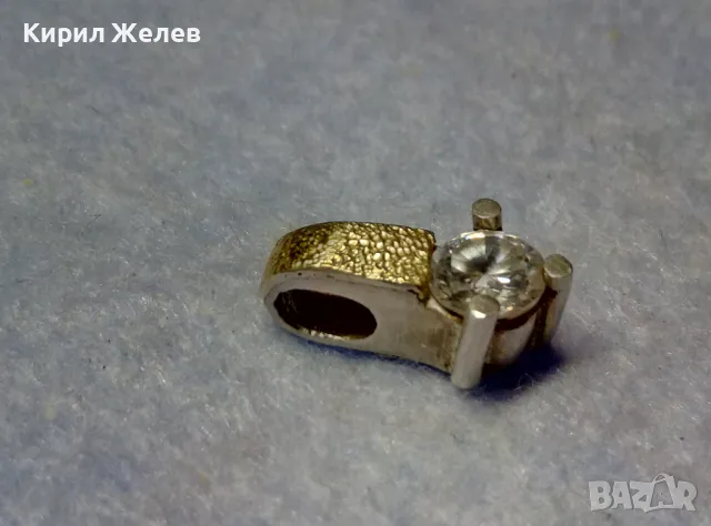 СРЕБЪРЕН ПЕНДАНТ СРЕБРО 950 с 1/2мм МАСИВНО БЯЛО ЗЛАТО 750 с ЖЪЛТА ПОЗЛАТА 22 Карата и ФИАНИТ 49301, снимка 10 - Колиета, медальони, синджири - 50342439