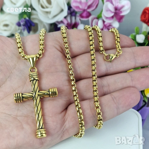 Масивен мъжки ланец , снимка 4 - Колиета, медальони, синджири - 54006703