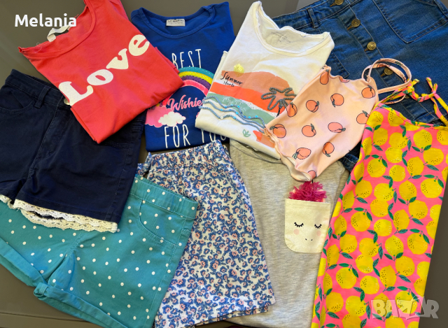 Куп летни дрехи за момиче, 9-10 г., снимка 2 - Детски тениски и потници - 37042972