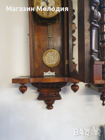 Немски античен стенен часовник Gustav Becker от 1900г. Напълно автентичен. Месингов циферблат. В пер, снимка 10 - Стенни часовници - 44026891