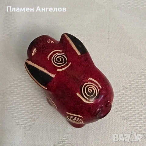 Автентична фигурка "Прасенце" от африкански сапунен камък. Ръчна изработка. , снимка 6 - Антикварни и старинни предмети - 54260716